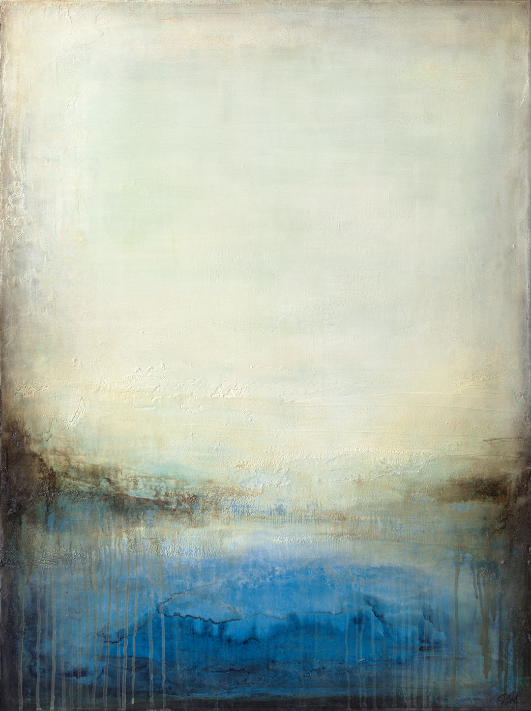 Ancient Water abstract cenote fine art canvas print by artist Jen Muse