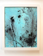 Aqua Study is a loose charcoal abstract painting by artist Jen Muse