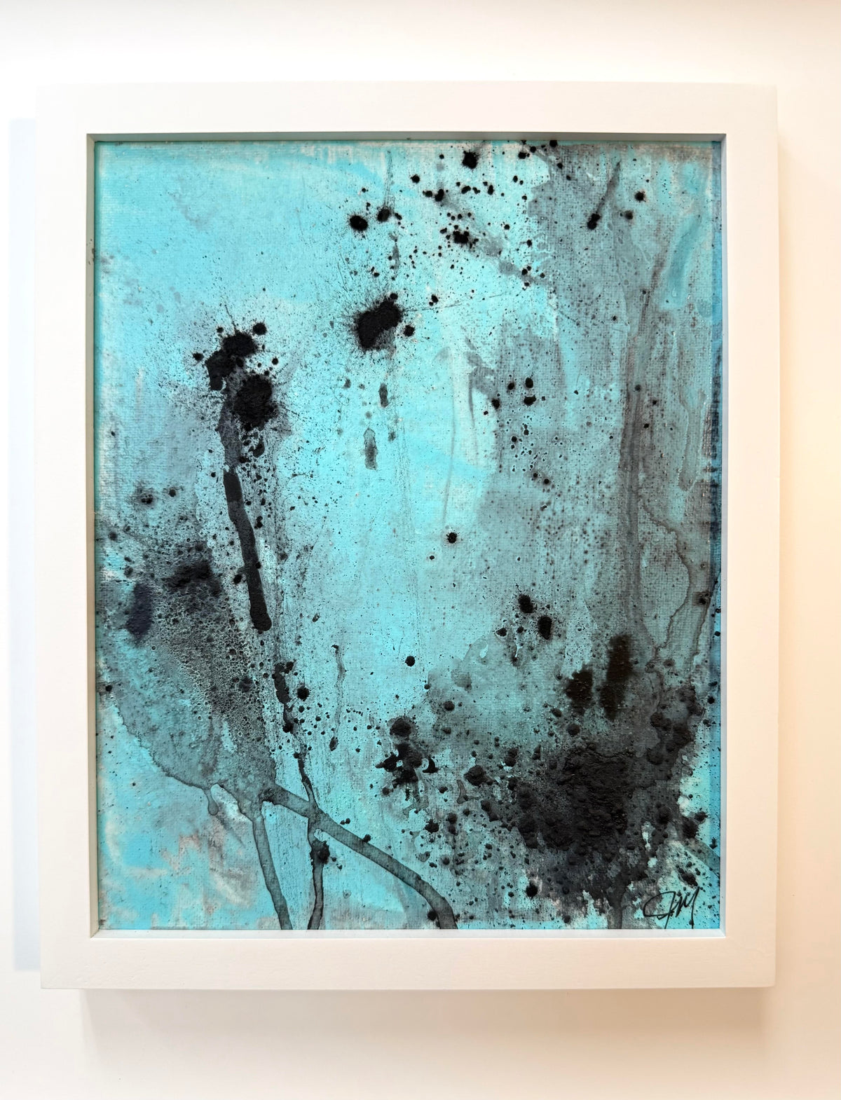 Aqua Study is a loose charcoal abstract painting by artist Jen Muse