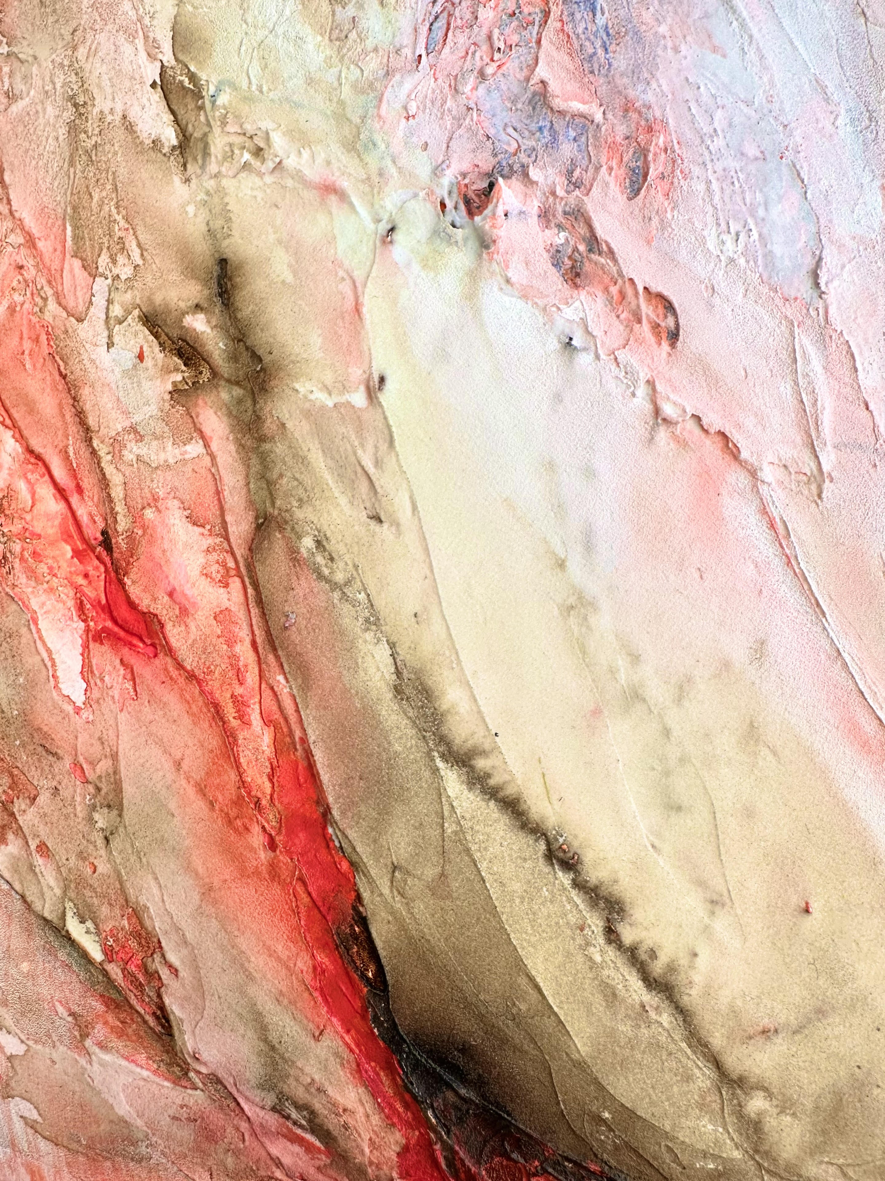 Up-close texture details of Becoming Bloom by artist Jen Muse
