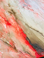Up-close texture details and colors of Becoming Bloom by artist Jen Muse
