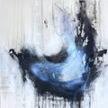 Coming Undone abstract charcoal painting by Jen Muse