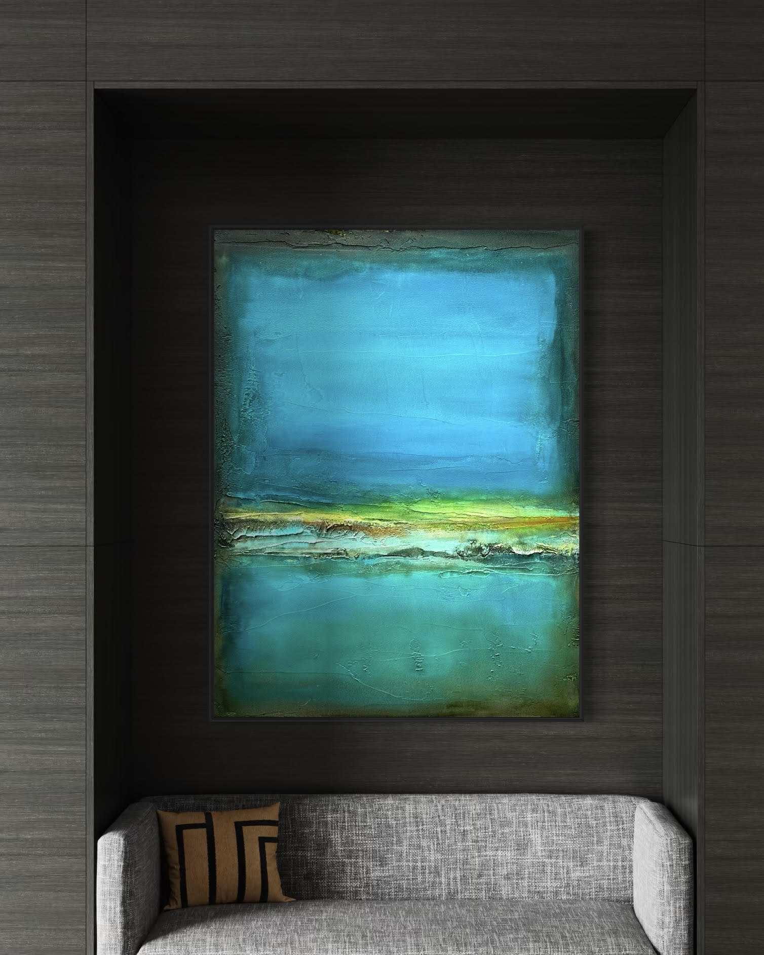 Contemplation in Aqua - Original