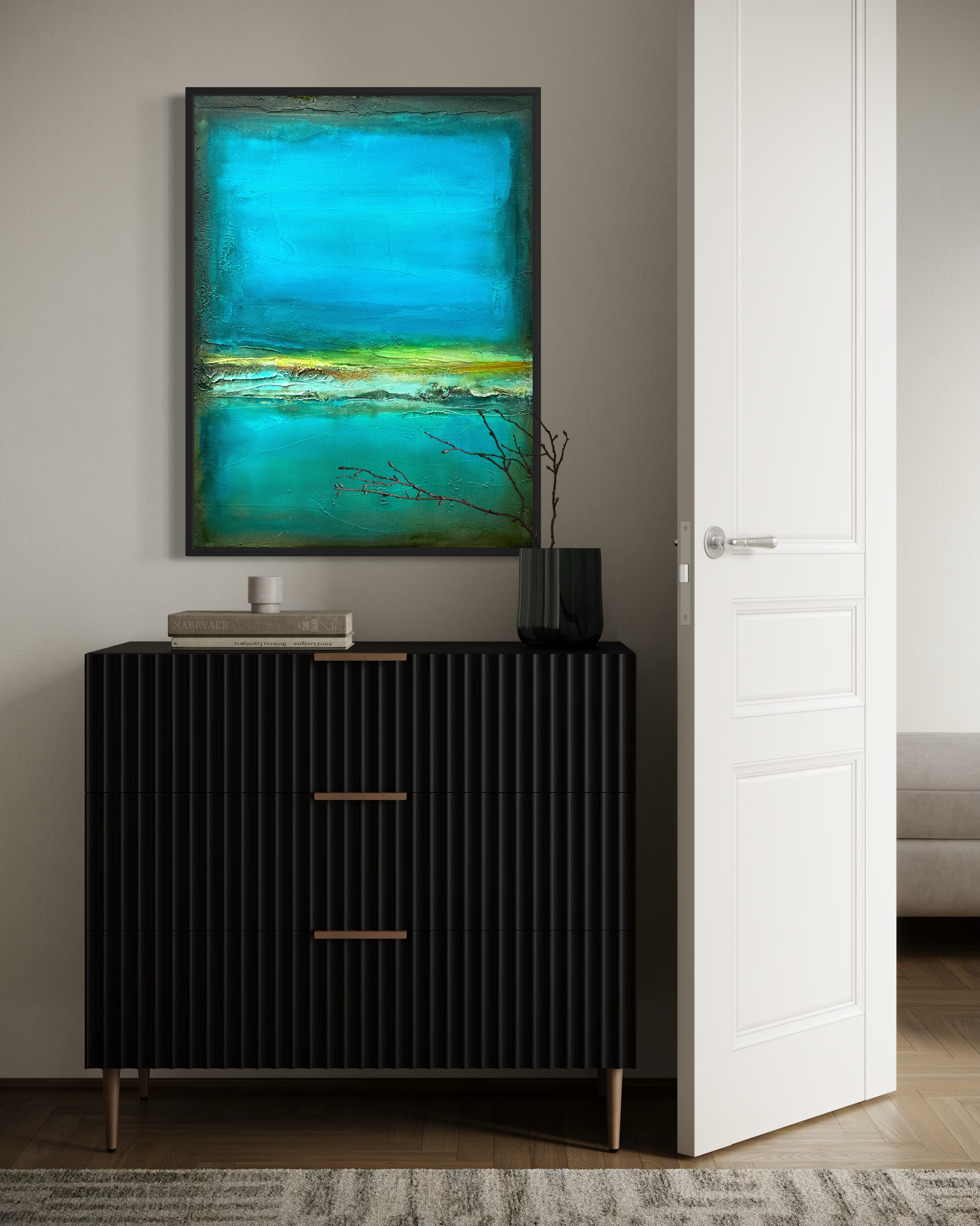 Contemplation in Aqua - Original
