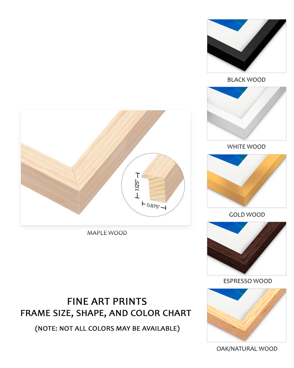 FRAME OPTIONS FOR STUDIO MUSE FINE ART PRINTS