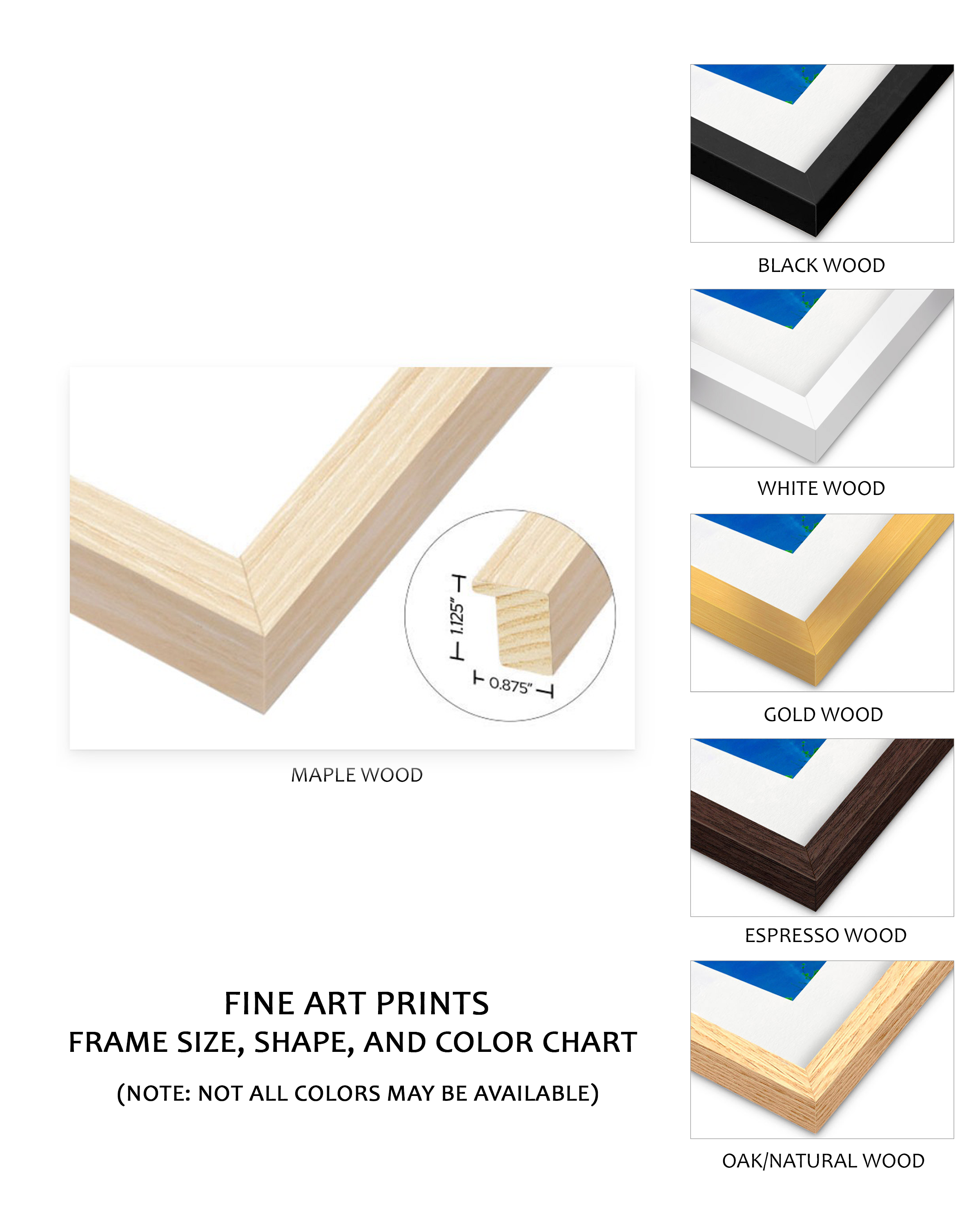FRAME OPTIONS FOR STUDIO MUSE FINE ART PRINTS