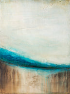 Abstract acrylic painting inspired by the cenotes of Mexico by artist Jen Muse