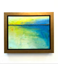 beautiful serene abstract royal blue waters inspired by the freshwater of michigan and floating on the water