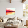 Le Soleil Levant abstract sunrise painting in county style white Living room 