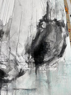 Soaring charcoal texture detail with expressive marks