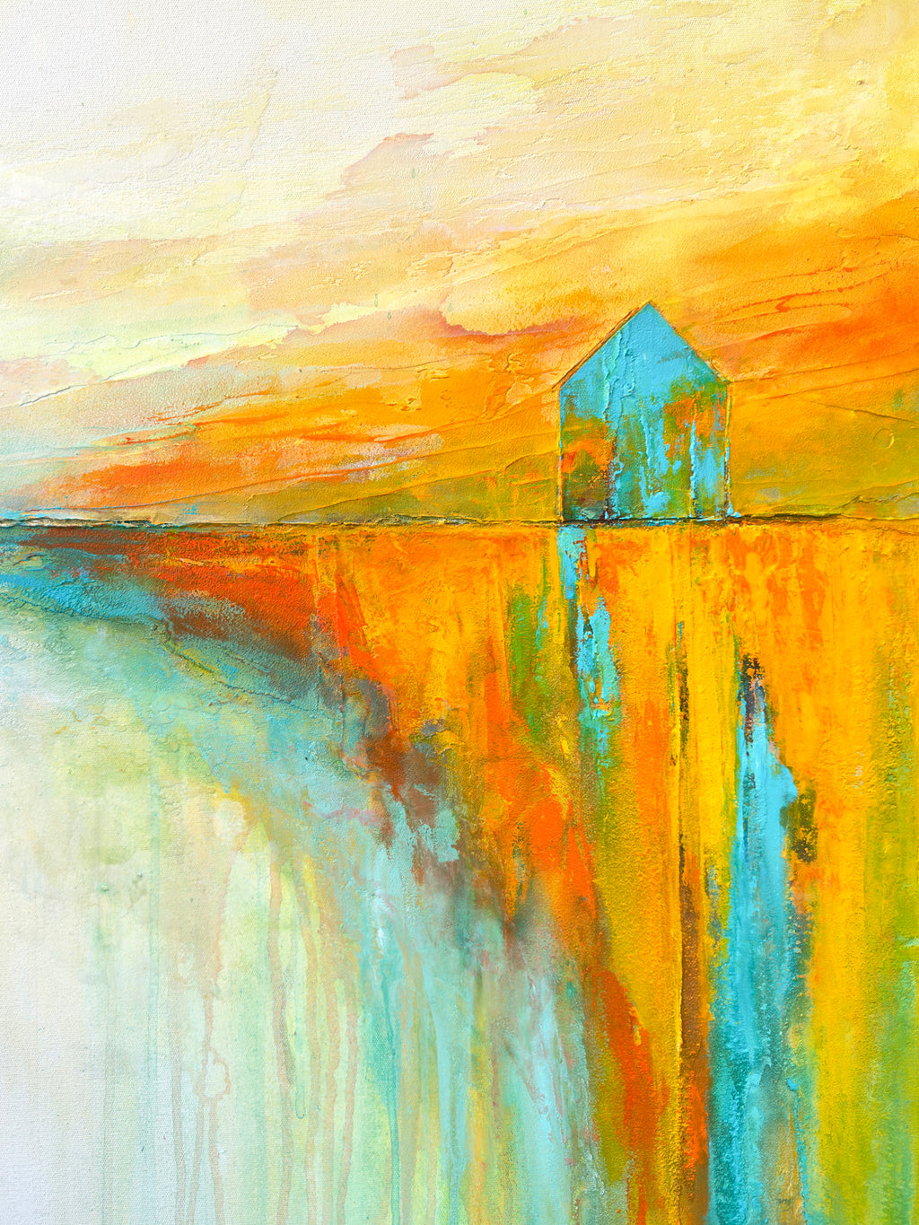 Close up colors and details from abstract barn STILL here by artist Jen Muse