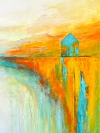 Close up colors and details from abstract barn STILL here by artist Jen Muse