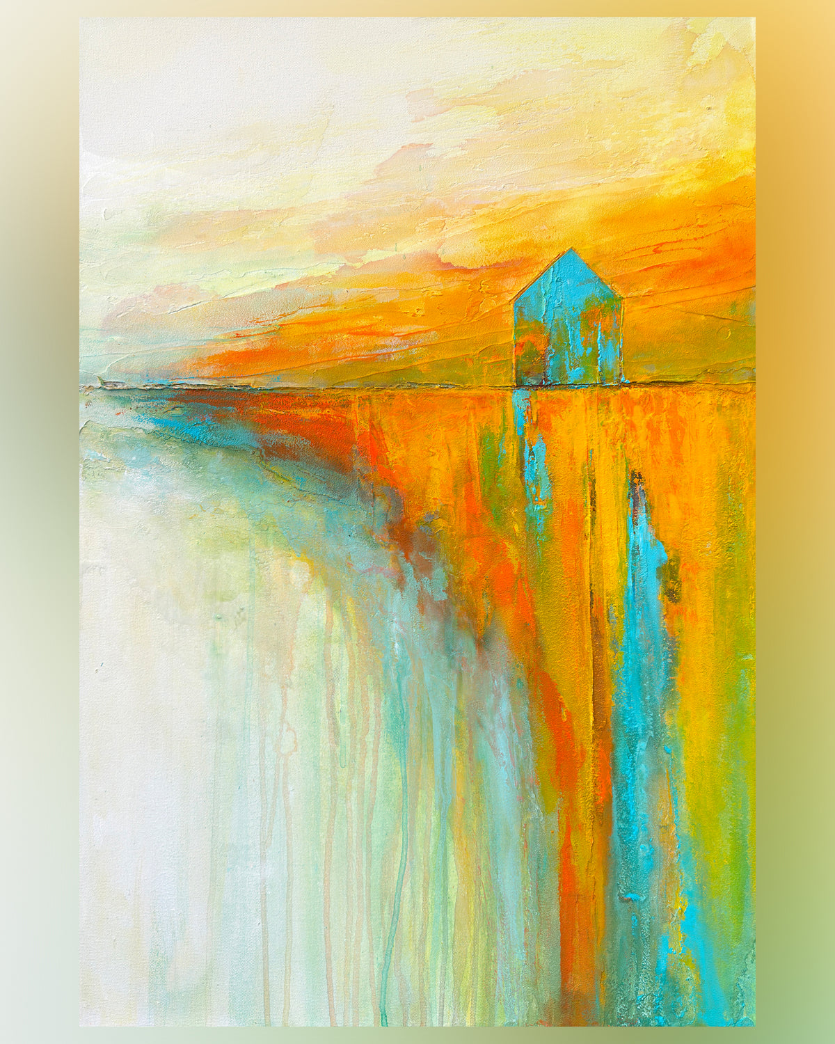 STILL HERE modern abstract barn created by Michigan artist Jen muse