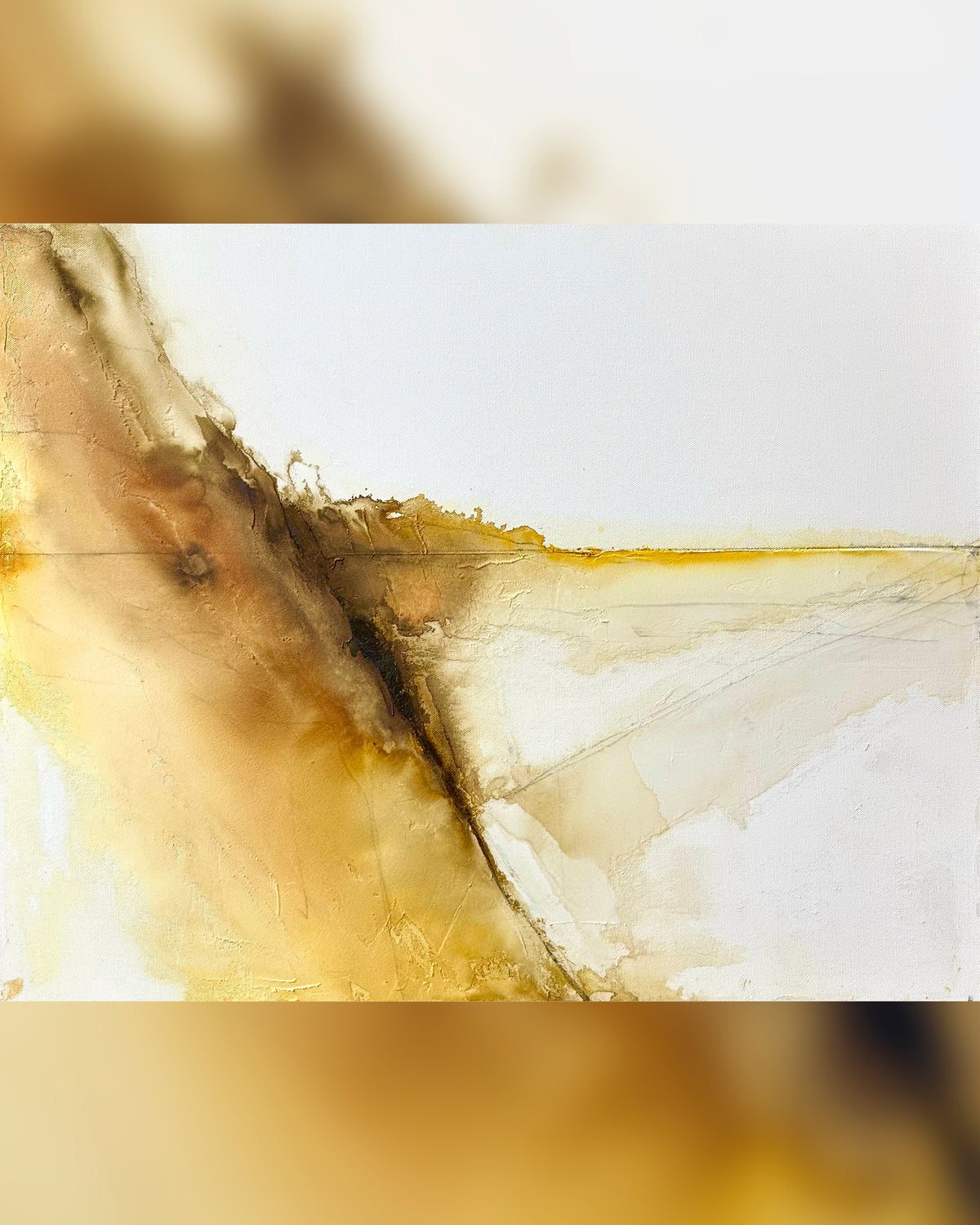 The Dune abstract sand dune landscape painting acrylic on canvas by Jen Muse