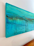 Up close details of The Hidden River by abstract artist Jen Muse
