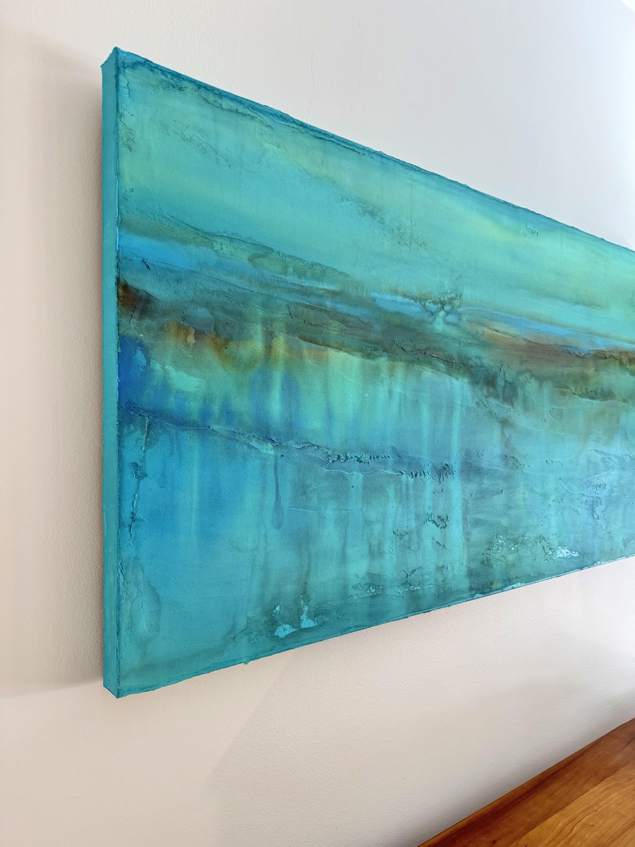Up close details of The Hidden River by abstract artist Jen Muse