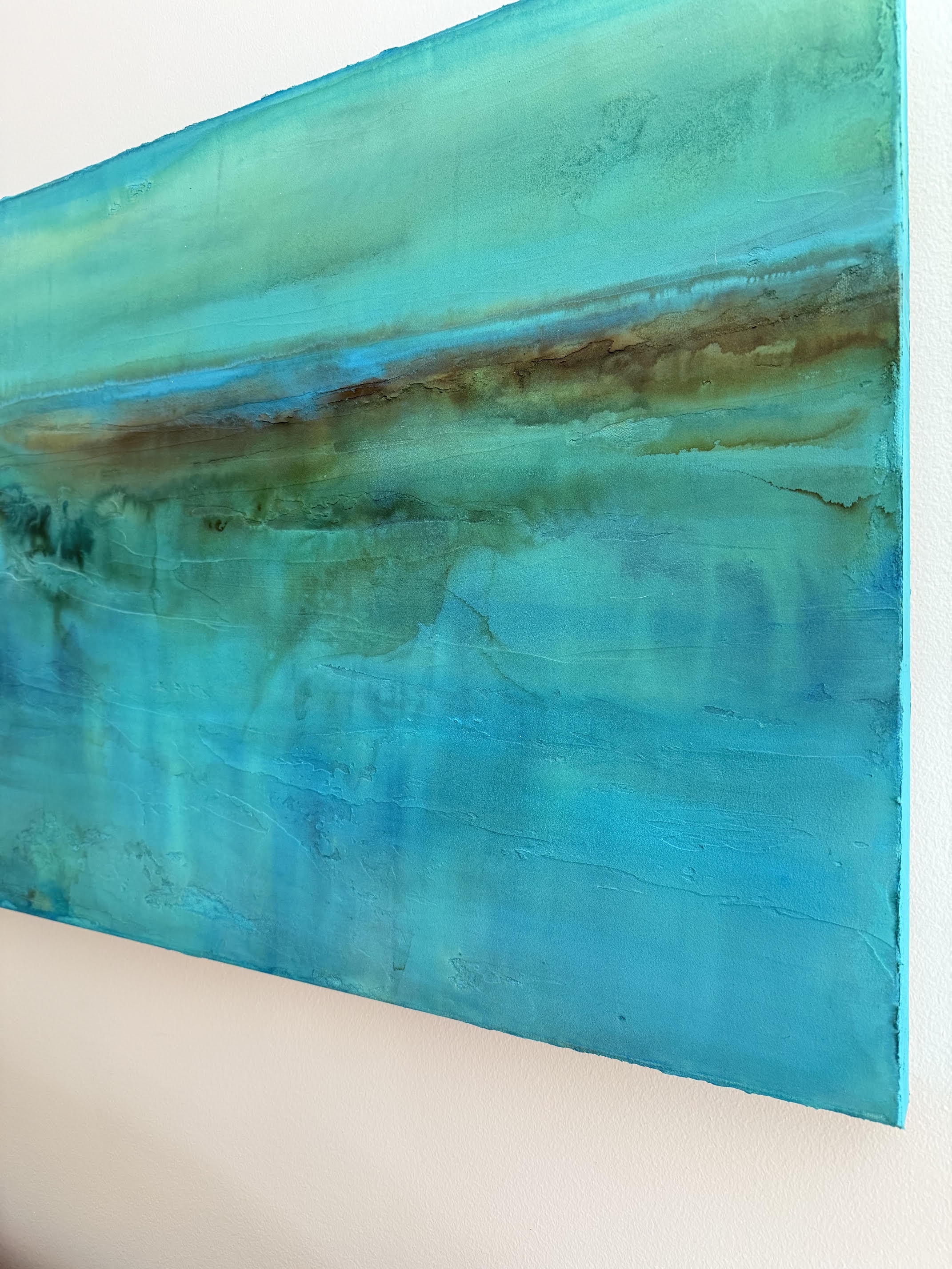 Up close water and rock details of The Hidden River by abstract artist Jen Muse