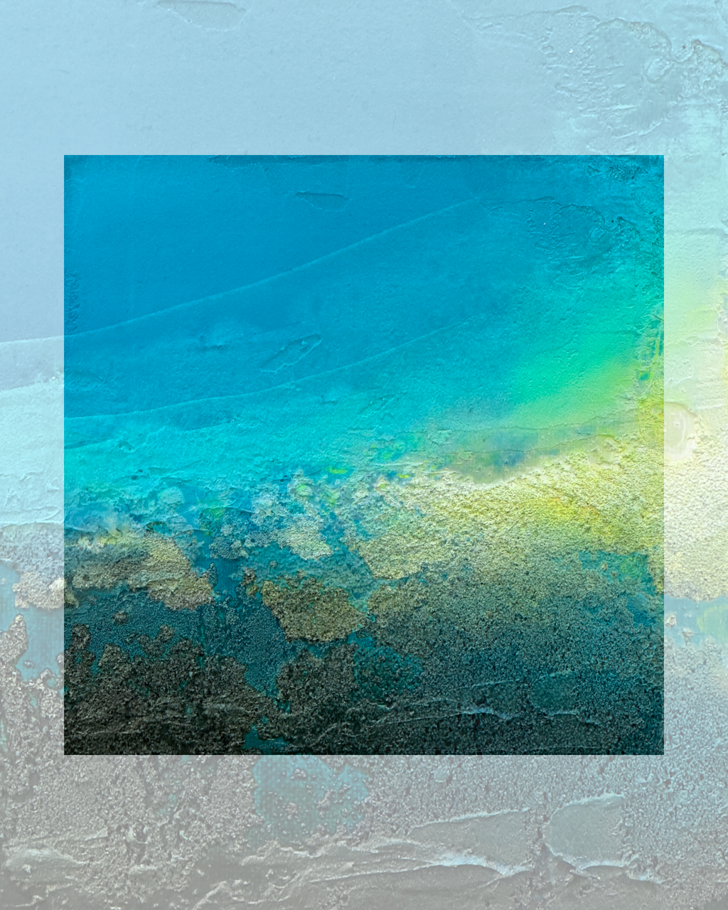Modern abstract ocean shore canvas print unframed by artist Jen Muse