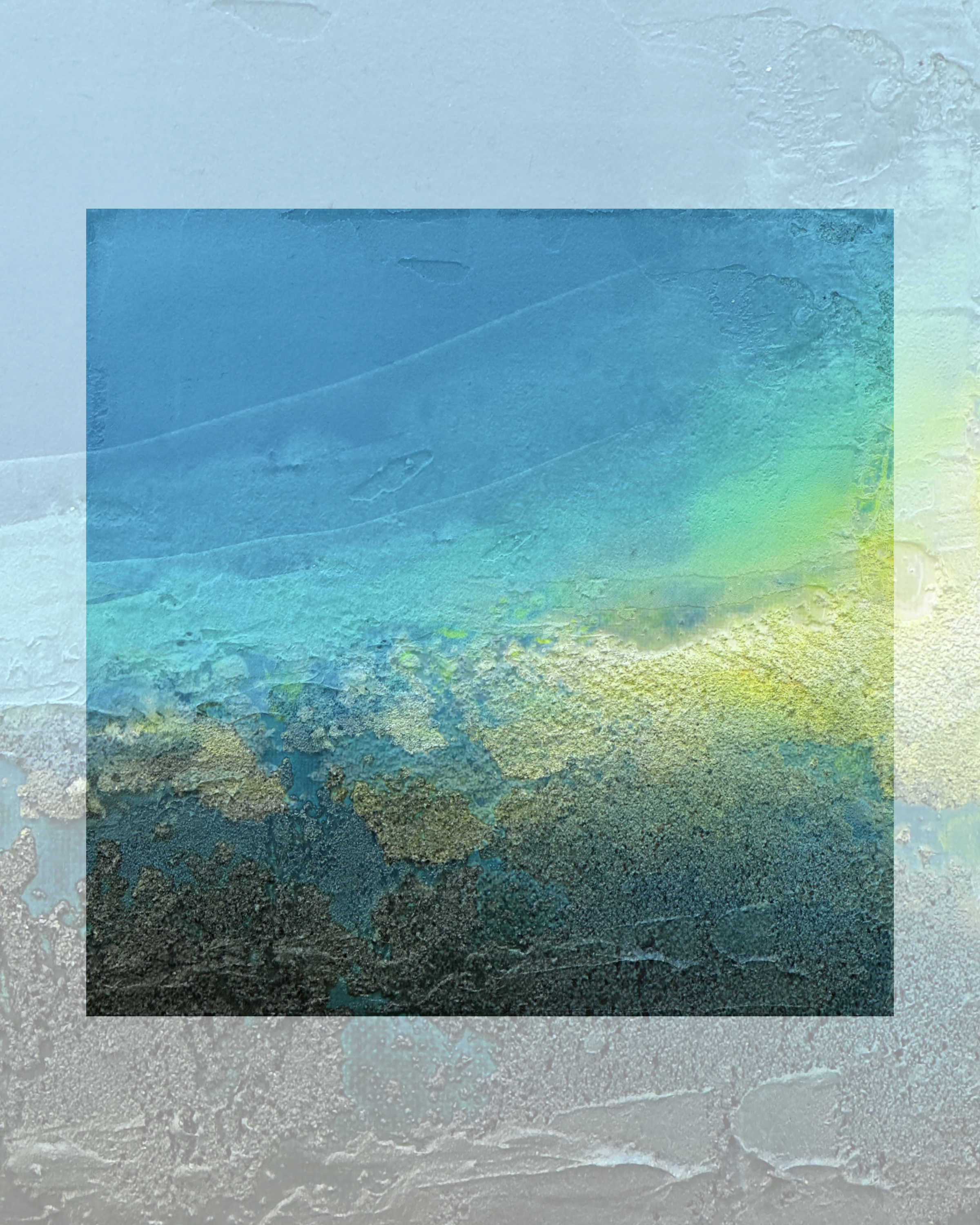 Modern abstract ocean shore canvas print unframed by artist Jen Muse