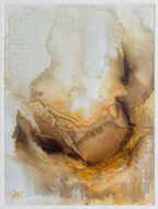 Warm and Cozy modern bloom fine art print unframed by artist Jen Muse