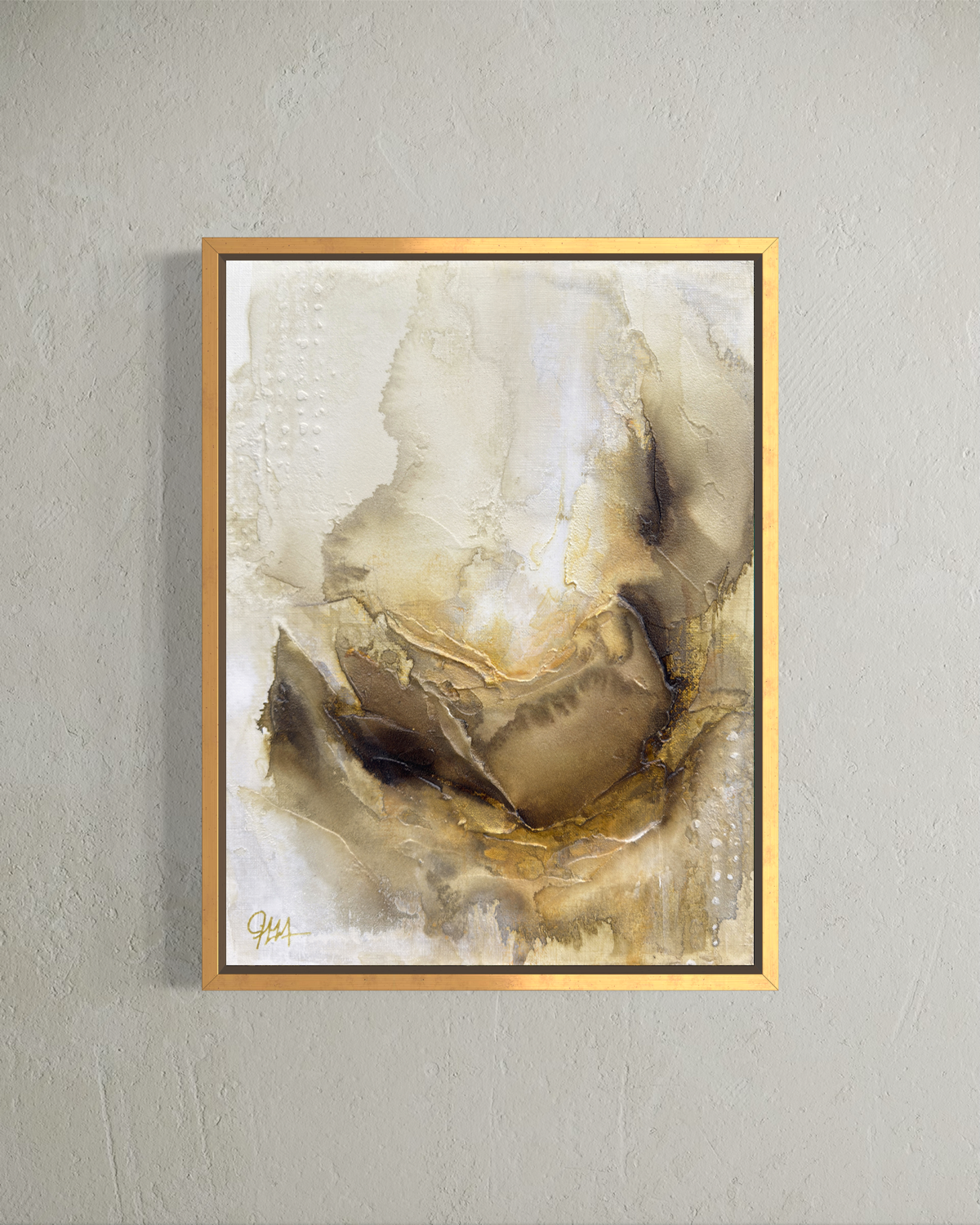 Warm and cozy is a modern energy bloom canvas print by artist Jen Muse