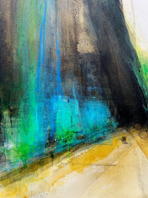 Cliff Walk Earth Edges Collection abstract cliff painting acrylic on canvas paint details