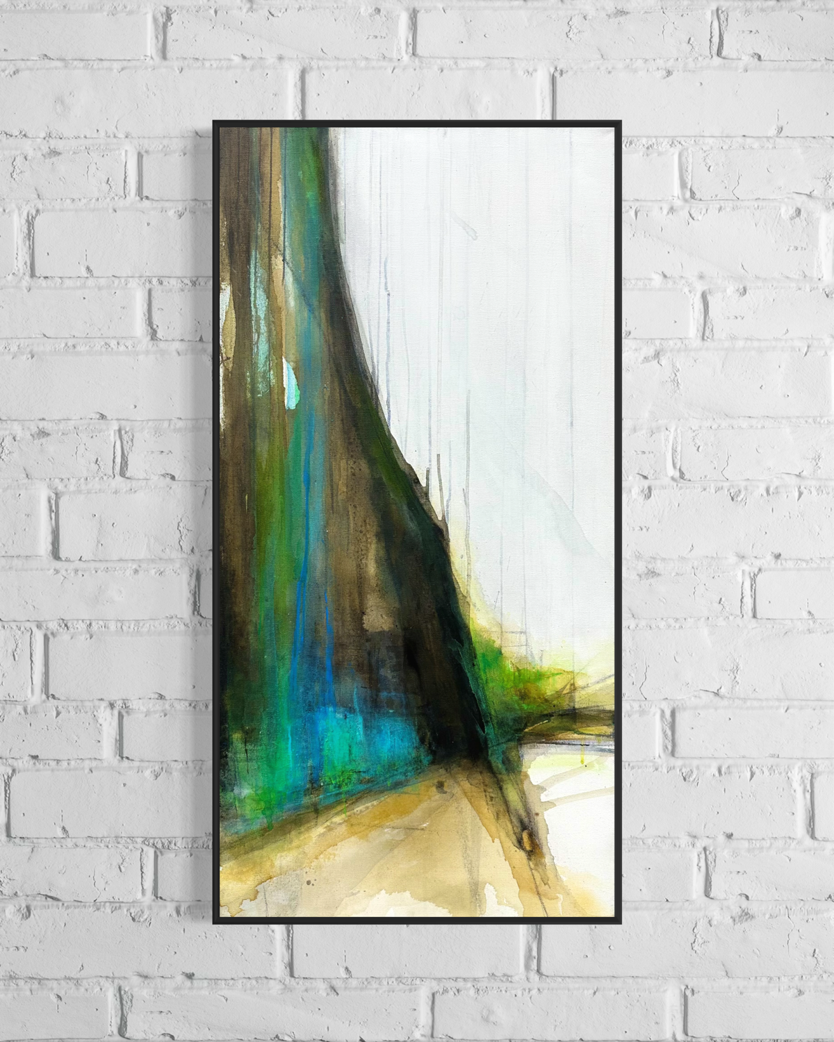 Cliff Walk Earth Edges Collection abstract cliff painting acrylic on canvas by Jen Muse