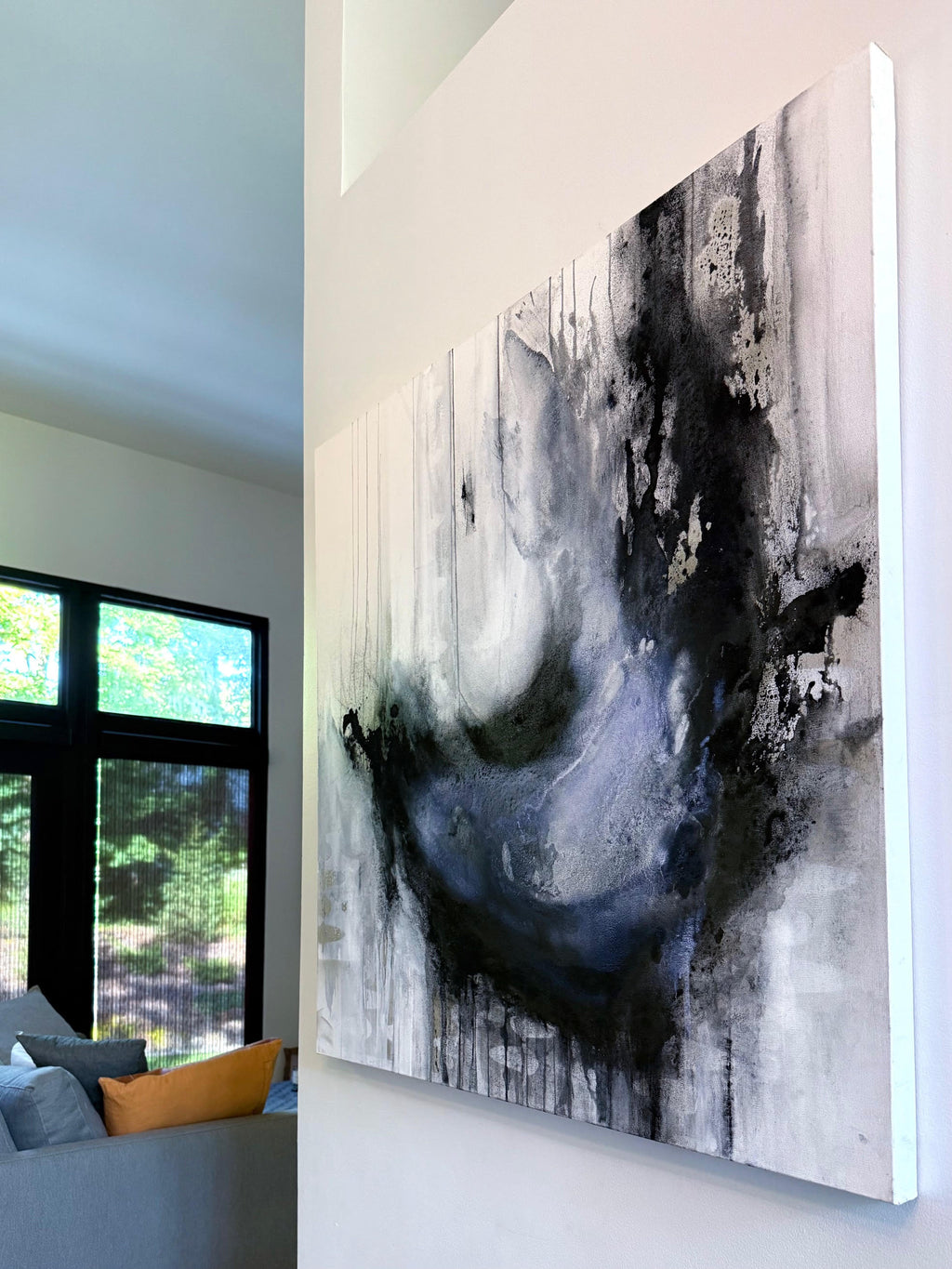 Coming Undone modern abstract texture details in living room