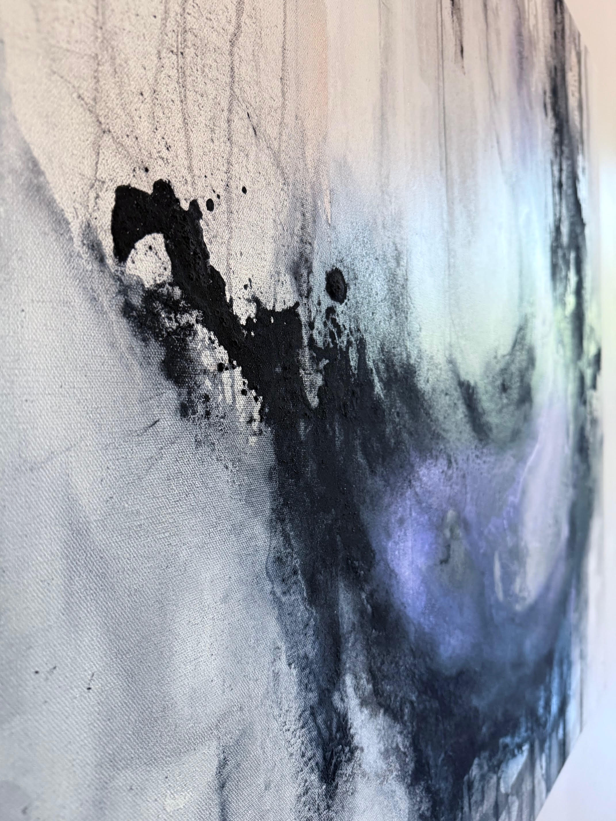 Coming Undone charcoal details on canvas