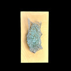 Kiln-formed recycled glass wall sculpture on maple wood2