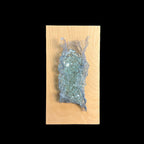 Kiln-formed recycled glass wall sculpture on maple wood3