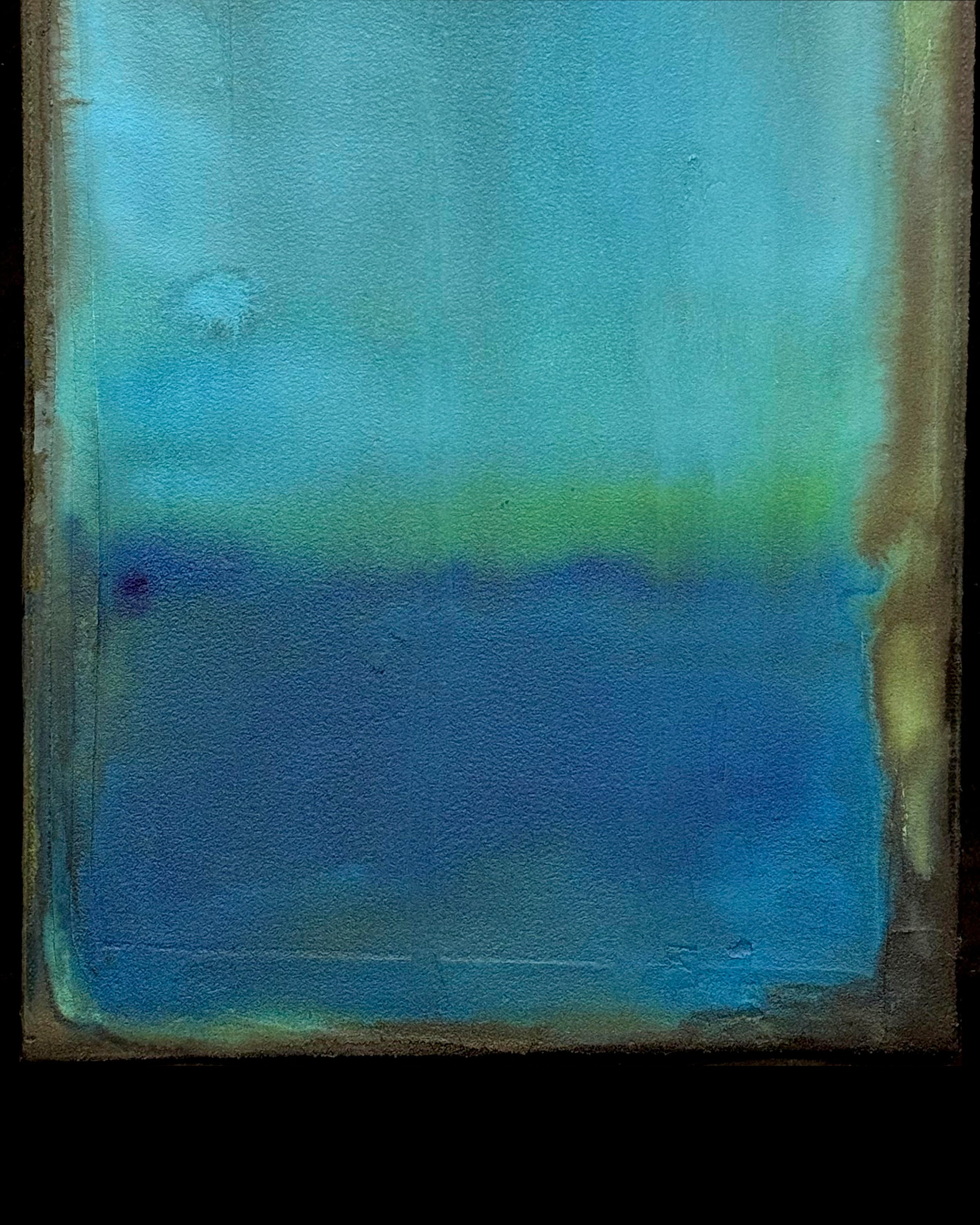 A gorgeous blue section from Quietly Waiting by artist Jen Muse