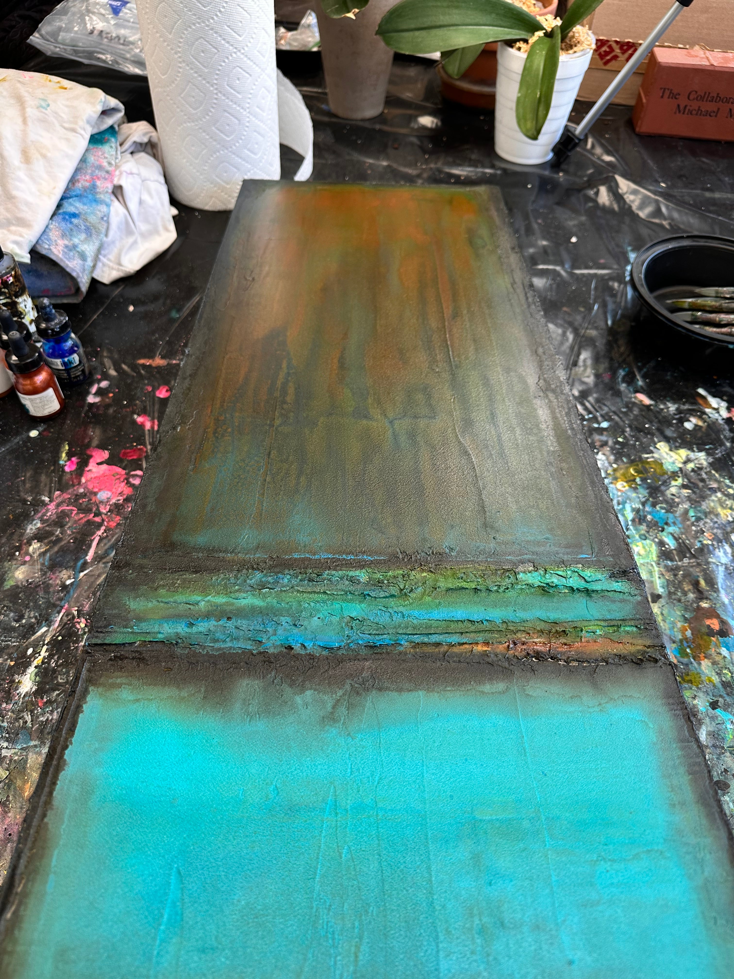  Mind Matter Spirit shown up close in the studio by artist Jen Muse