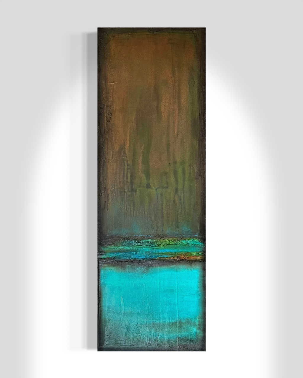 Mind Matter Spirit is an abstract painting on canvas from the Zen Collection by artist Jen Muse