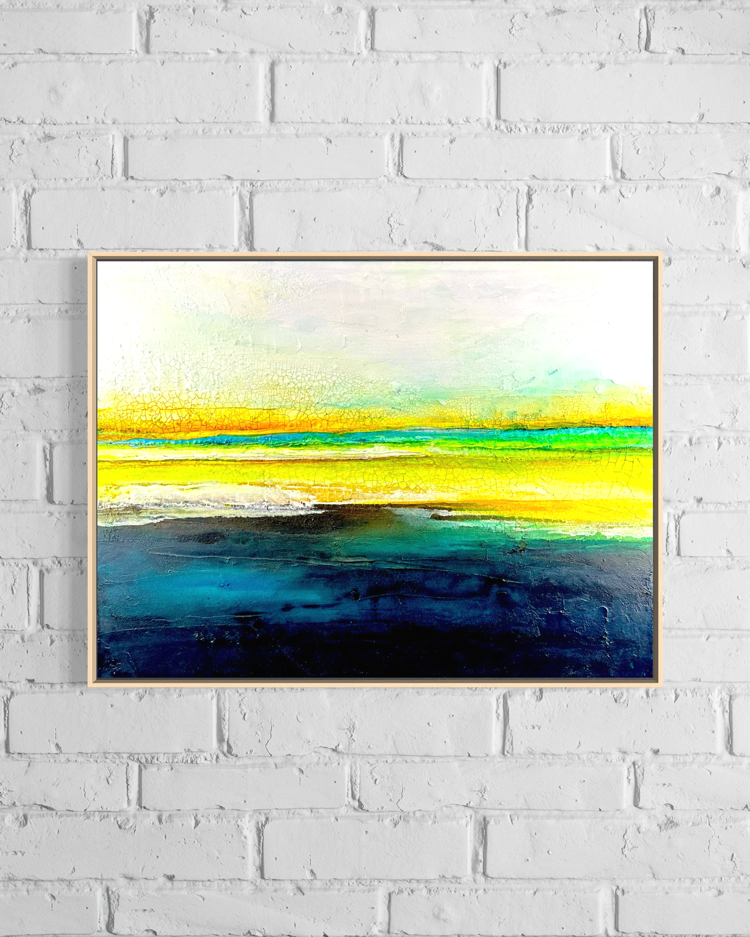 Oceanside Earth Edges Collection abstract ocean painting acrylic on canvas by Jen Muse