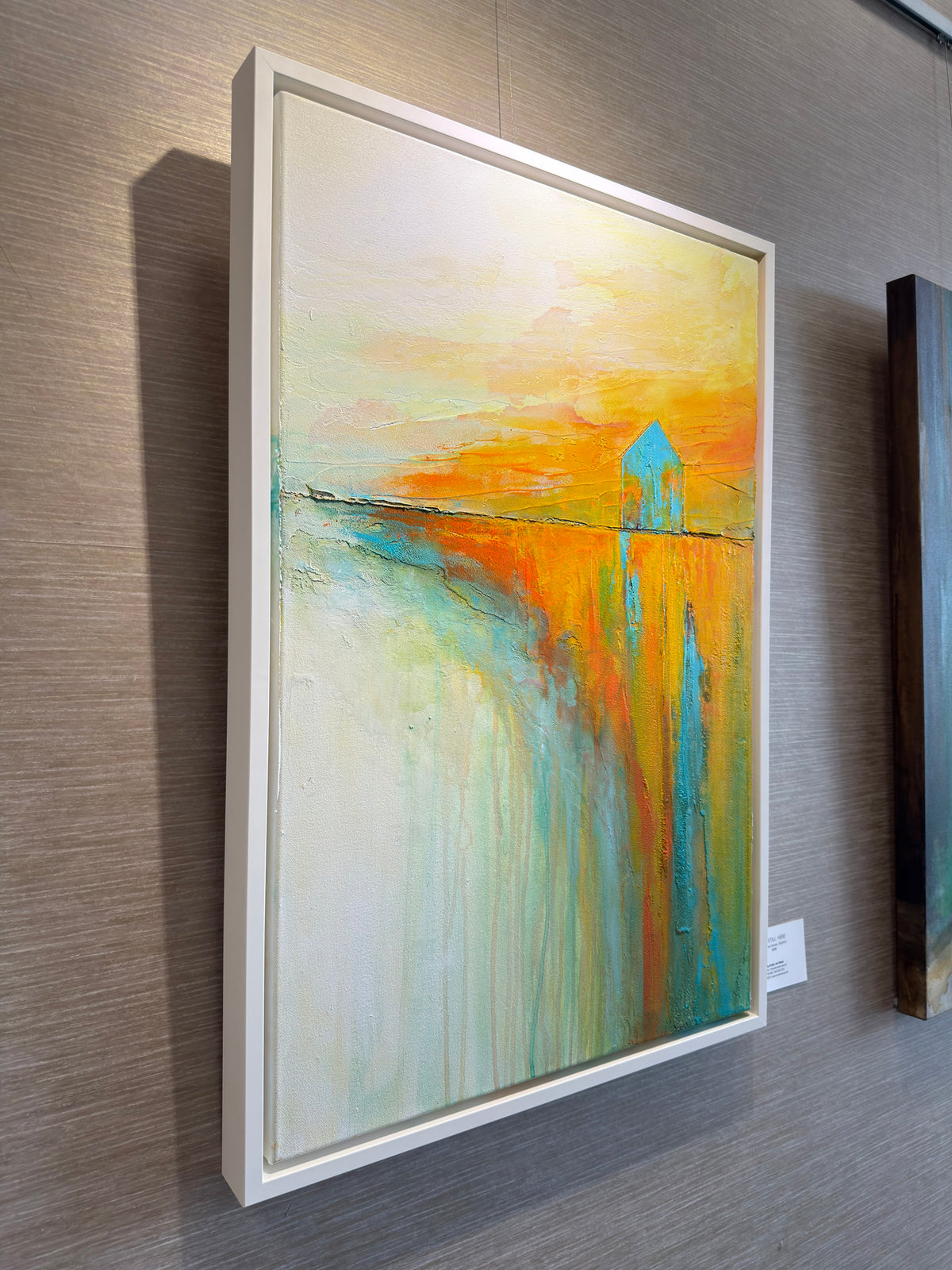 Textures from STILL HERE modern abstract barn shown at thresholds in Michigan by artist Jen Muse