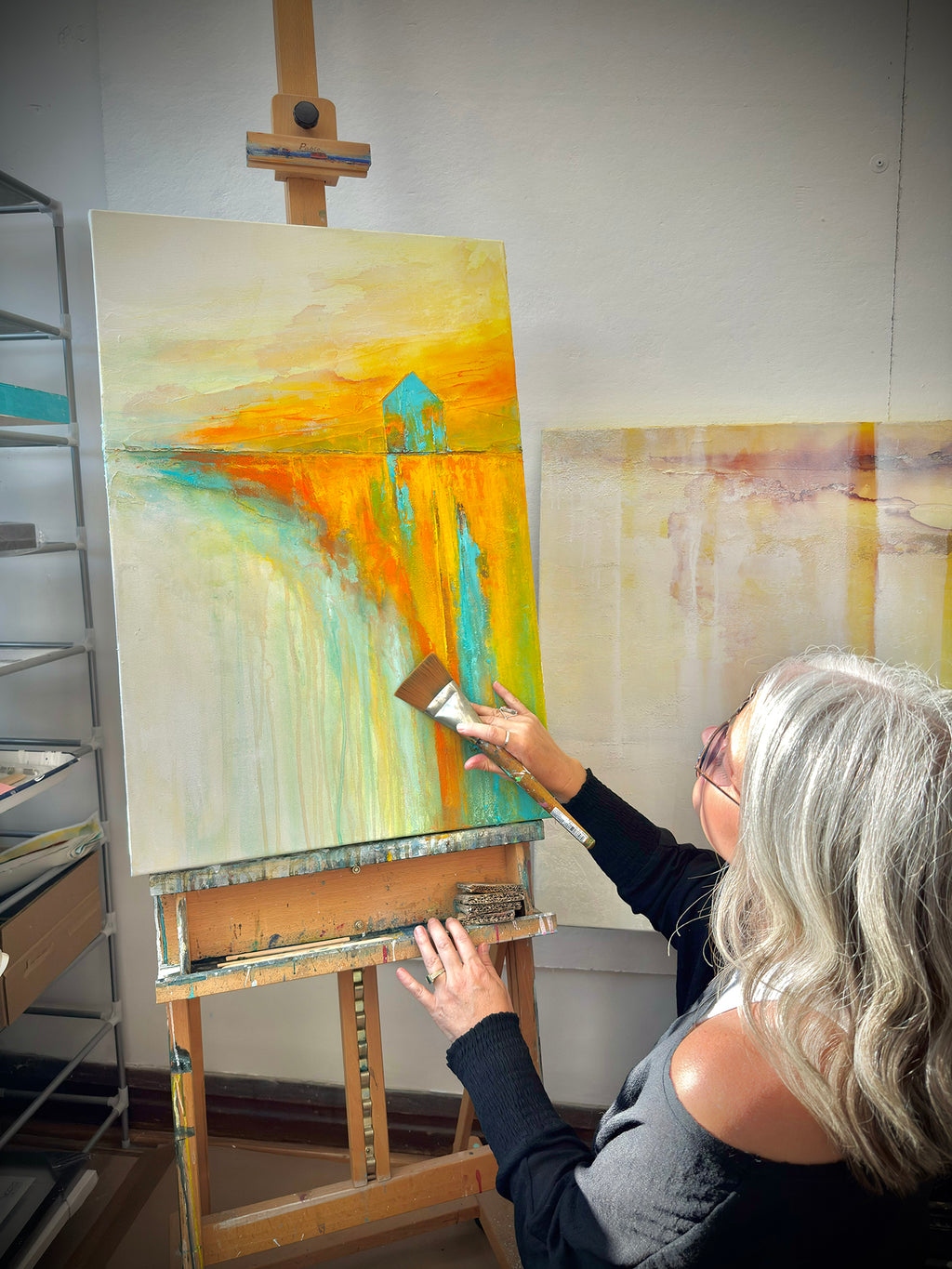 STILL HERE modern abstract barn shown with Michigan artist Jen Muse