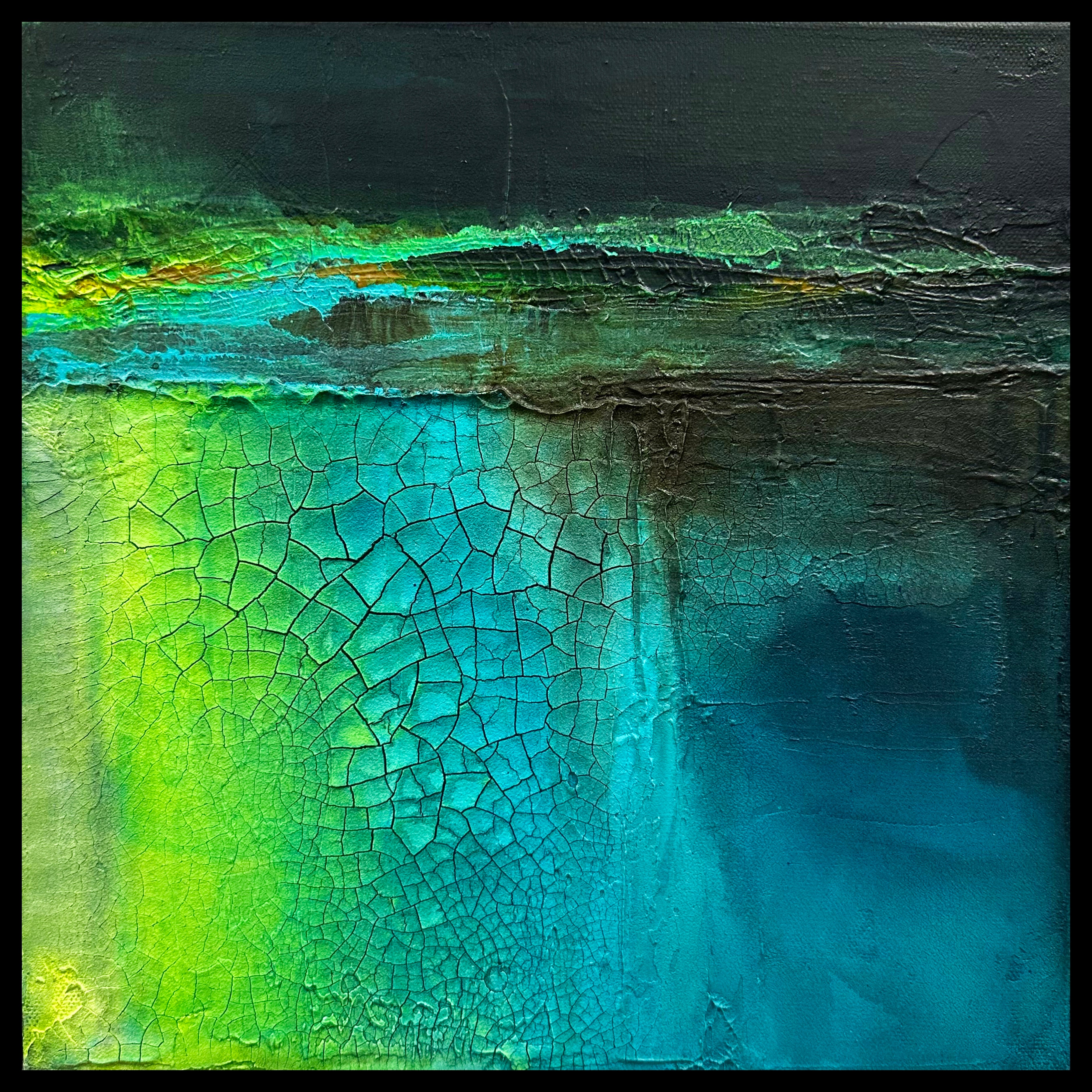 swept is a heavily textured abstract landscape by artist Jen Muse