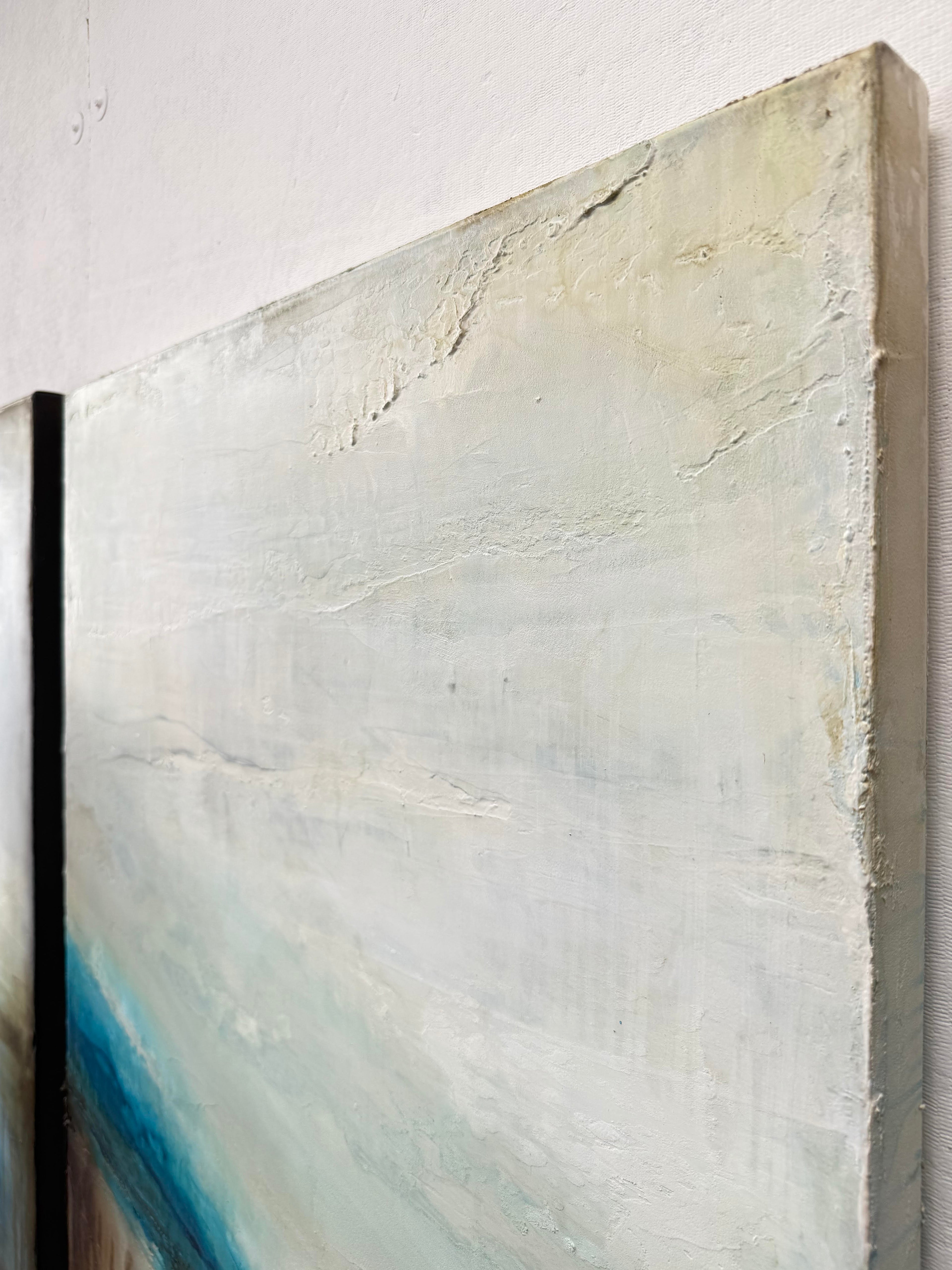 Up-close texture details  - The Flow of Time - abstract original painting by artist Jen Muse