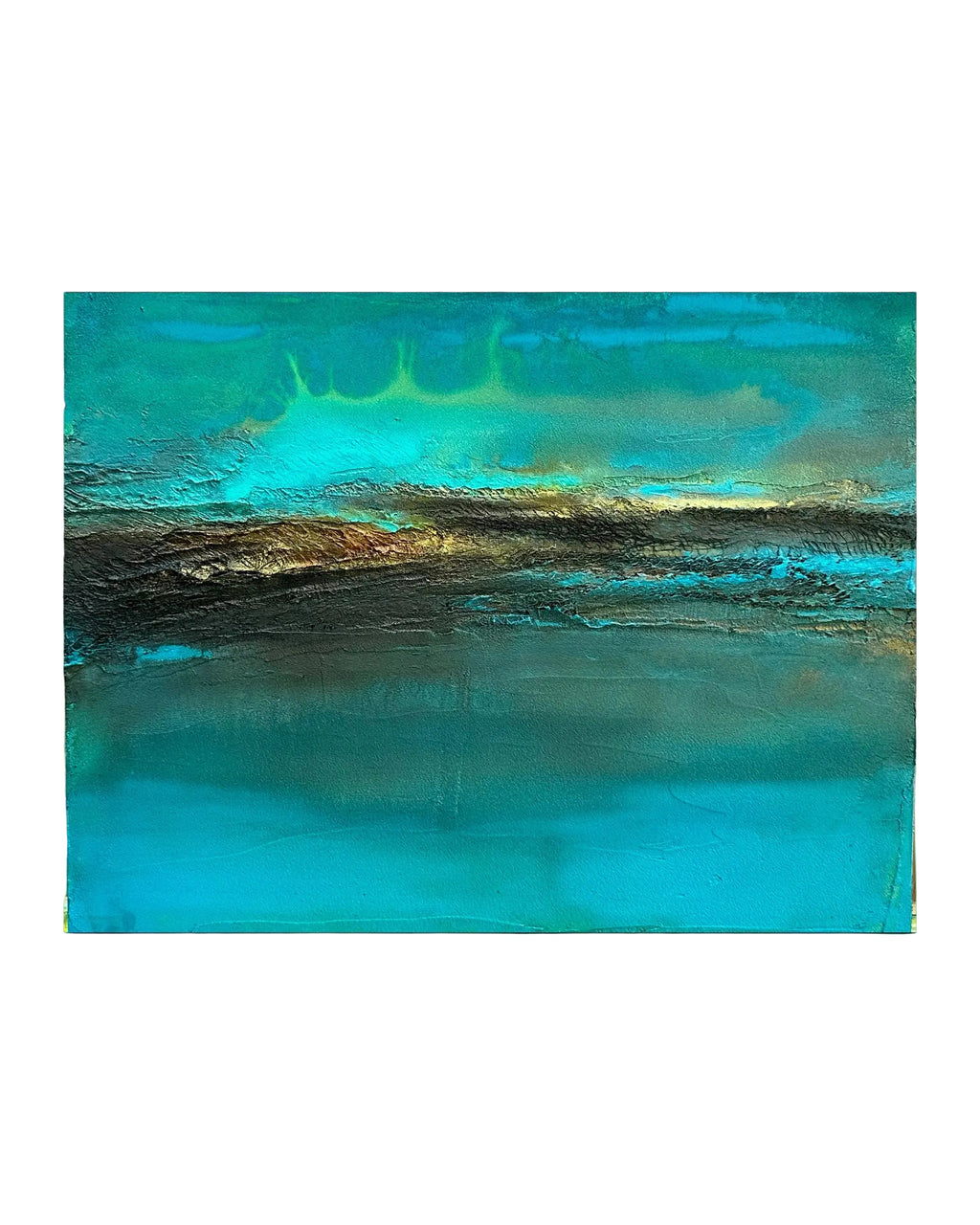 The Rush mixed media ocean abstract painting by Jen Muse