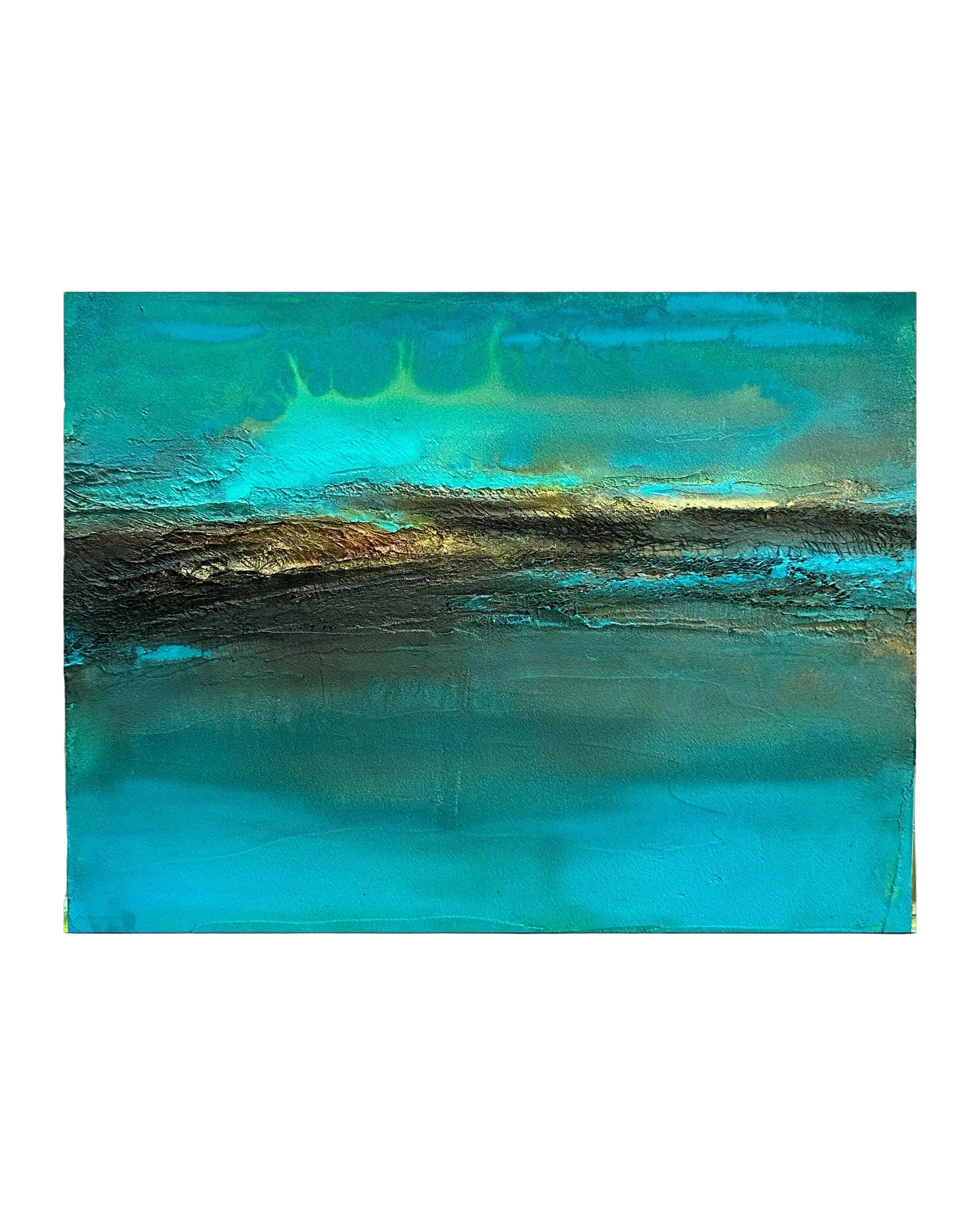 The Rush mixed media ocean abstract painting by Jen Muse