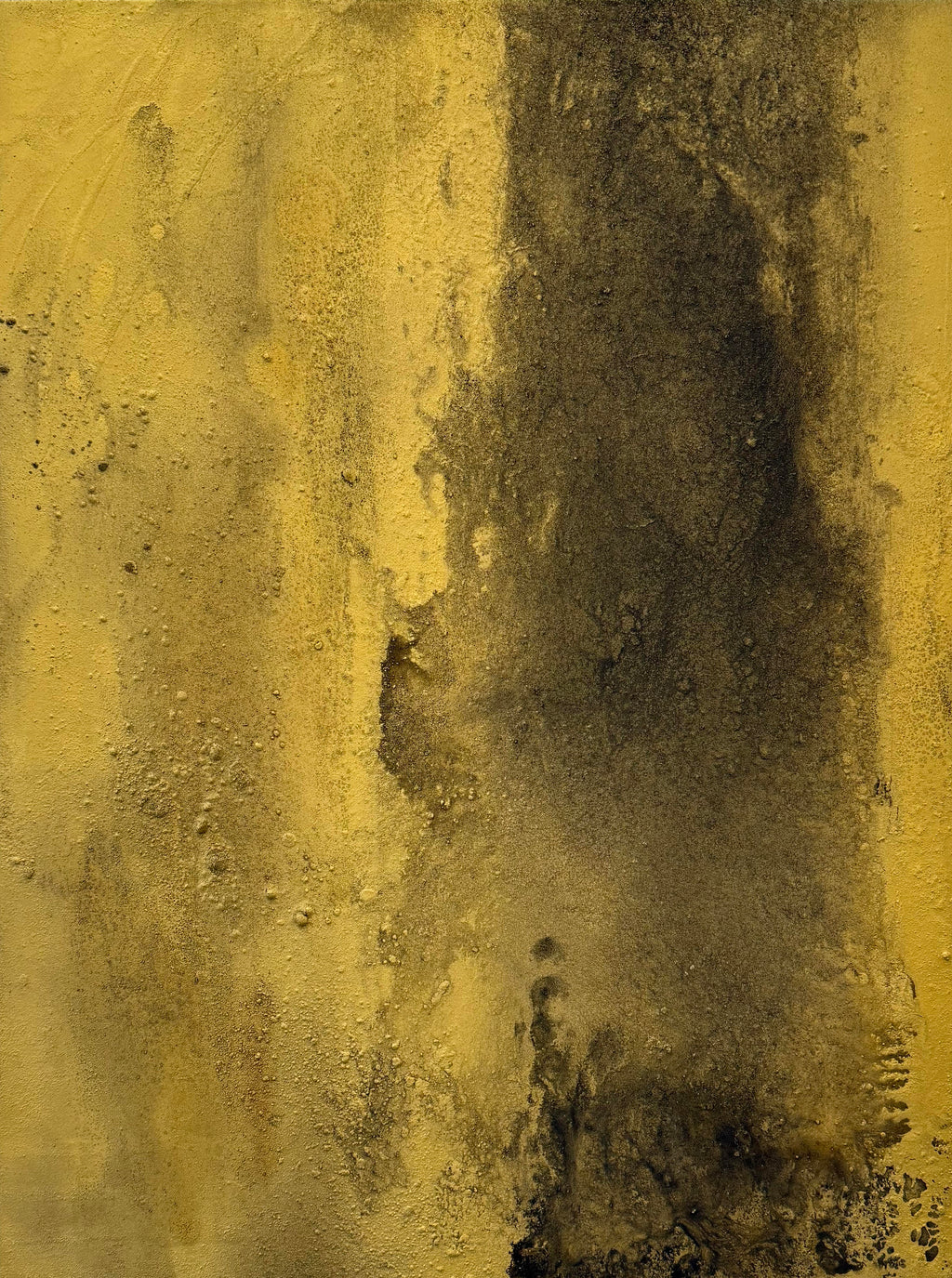 When The Dust Settles Enduring Collection charcoal and gold abstract artwork by Jen Muse